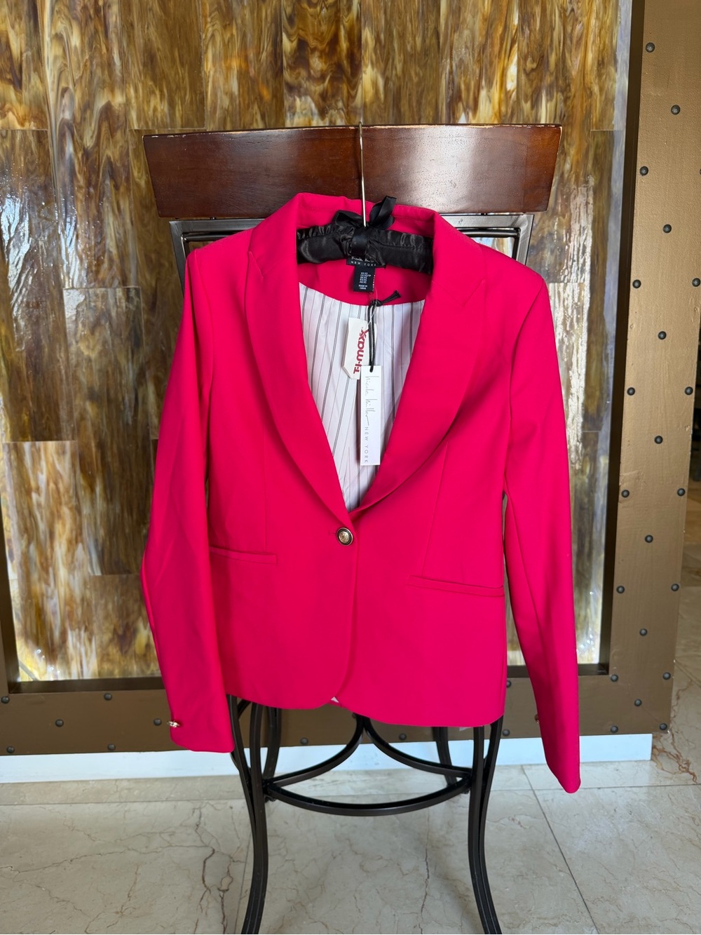 Bright Pink Women's One-Button Blazer